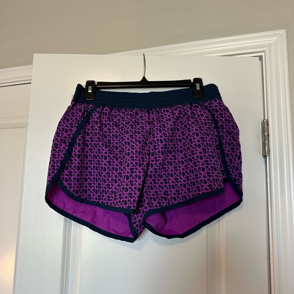 Champion Purple Athletic Shorts with Geometric Design - Picture 1 of 4